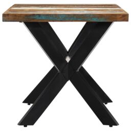 Berkfield Home Dining Table 140x70x75 cm Solid Reclaimed Wood - Size: 140 x 70 x 75 cm - thumbnail 3