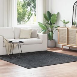 Berkfield Home Shaggy Rug with Latex Backing Dark Grey 200x200 cm - Size: Medium - thumbnail 3