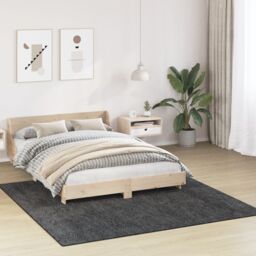 Berkfield Home Shaggy Rug with Latex Backing Dark Grey 200x200 cm - Size: Medium - thumbnail 2