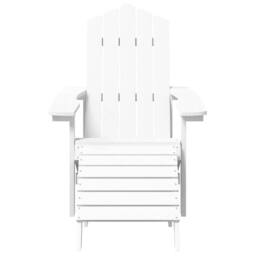Berkfield Home Garden Adirondack Chairs 2 pcs with Footstools HDPE White - thumbnail 4