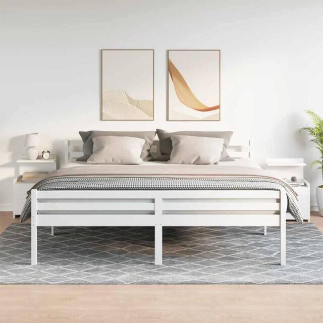 Berkfield Home Durable Bedside Cabinets 2 pcs with 2 Drawers White 40x36.5x62 cm - image 1
