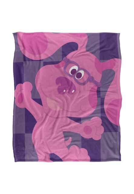 Blues Clues Blue's Clues Large Magenta Silky Touch Super Soft Throw Blanket 152 X 127 cm in White - image 1
