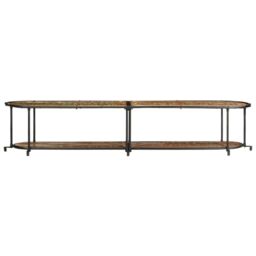 Berkfield Home TV Cabinet 200x42x40 cm Solid Wood Reclaimed in Brown - Size: 200 x 42 x 40 cm - thumbnail 4