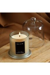Living and Home High-End Lychee & White Tea Scented Bell Jar Candle Home Fragrance Help Sleep, 9cm * 11.5cm in Grey - thumbnail 8