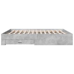 Berkfield Home Bed Frame with Drawers without Mattress Concrete Grey 200x200 cm - thumbnail 5