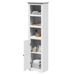 Berkfield Home Durable Bathroom Cabinet BODO White 44x30x160 cm - Size: 44 x 30 x 160 cm - thumbnail 2