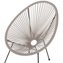 Wyld and Coco Living Papasan Chair Set Light Grey - Indoor Outdoor - thumbnail 7