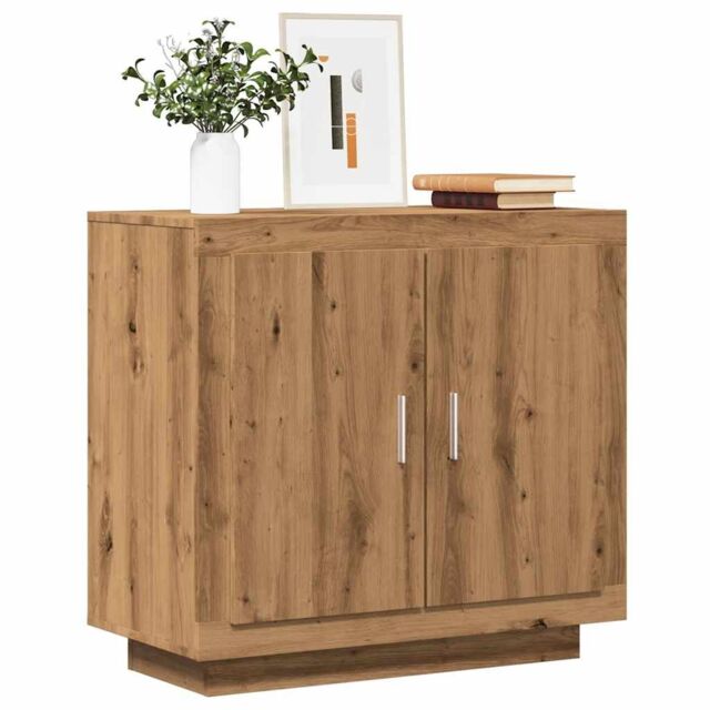 Berkfield Home Sideboard Artisan Oak 80x40x75 cm Engineered Wood in Brown - Size: 80 x 40 x 75 cm - image 1
