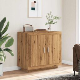 Berkfield Home Sideboard Artisan Oak 80x40x75 cm Engineered Wood in Brown - Size: 80 x 40 x 75 cm - thumbnail 3