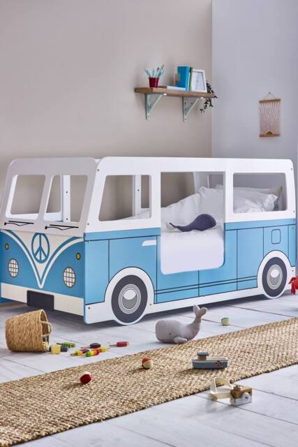 Julian Bowen Campervan Single Blue & White Bed - image 1