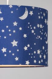 BHS Lighting Glow Moon & Stars Easy Fit Light Shade in Blue - Size: 30 cm diameter x 21 cm high - thumbnail 3