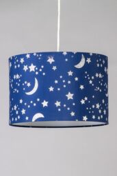 BHS Lighting Glow Moon & Stars Easy Fit Light Shade in Blue - Size: 30 cm diameter x 21 cm high - thumbnail 2
