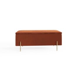 GFW Mystica Velvet Storage Ottoman in Orange - thumbnail 6