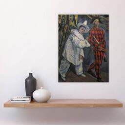 "Artery8 Mardi Gras Pierrot Clown & Harlequin Cezanne Wall Art Poster Print - Size: W12"" x H16""" - thumbnail 4