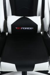 GTForce Pro FX Reclining Sports Racing Office Desk Faux Leather Gaming Chair in White - thumbnail 5