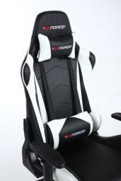 GTForce Pro FX Reclining Sports Racing Office Desk Faux Leather Gaming Chair in White - thumbnail 4