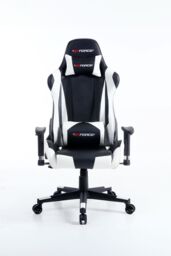 GTForce Pro FX Reclining Sports Racing Office Desk Faux Leather Gaming Chair in White - thumbnail 2