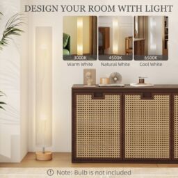 HOMCOM LED Floor Lamp with 3000K/4500K/6500K Colour Temperatures, Grey - thumbnail 4