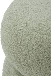Living and Home Round Teddy Fleece Upholstered Footstool in Green - thumbnail 5