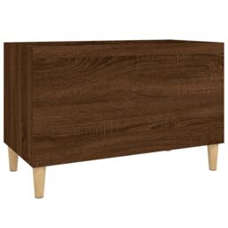 Berkfield Home Record Cabinet Brown Oak 74.5x38x48 cm Engineered Wood - thumbnail 2