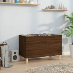 Berkfield Home Record Cabinet Brown Oak 74.5x38x48 cm Engineered Wood