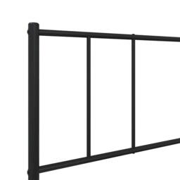 Berkfield Home Metal Bed Frame with Headboard Black 90x190 cm Single - thumbnail 9