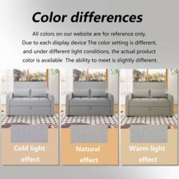 BTM Foldable Sofa Bed for Small Spaces, Adjustable Backrest in Grey - thumbnail 7