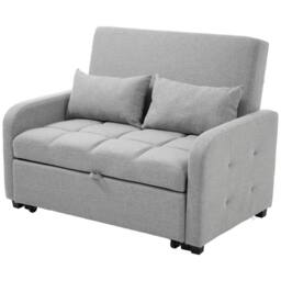 BTM Foldable Sofa Bed for Small Spaces, Adjustable Backrest in Grey - thumbnail 9