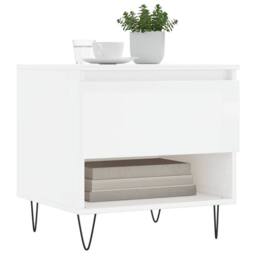 Berkfield Home Modern Coffee Tables 2 pcs High Gloss White 50x46x50 cm Engineere - Size: 50 x 46 x 50 cm - thumbnail 1