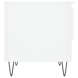 Berkfield Home Modern Coffee Tables 2 pcs High Gloss White 50x46x50 cm Engineere - Size: 50 x 46 x 50 cm - thumbnail 8