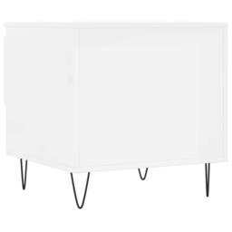 Berkfield Home Modern Coffee Tables 2 pcs High Gloss White 50x46x50 cm Engineere - Size: 50 x 46 x 50 cm - thumbnail 9