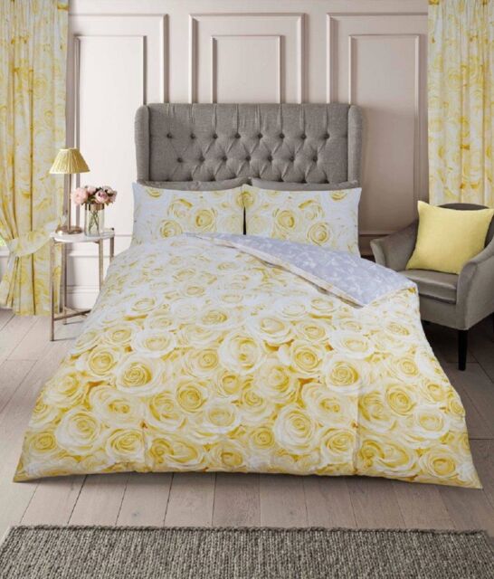 Smart Living Printed Polycotton Bellerose Duvet Cover With Pillowcases in Gold - Size: Single - image 1
