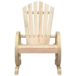 Berkfield Home Beautiful 3 Piece Garden Lounge Set Solid Wood Fir in Light Tan - thumbnail 5