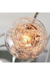 Netlighting Auria LED 6 Light Semi flush Chrome With Chrome Wire Bead Shade G9 in Grey - thumbnail 6