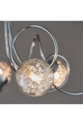 Netlighting Auria LED 6 Light Semi flush Chrome With Chrome Wire Bead Shade G9 in Grey - thumbnail 5
