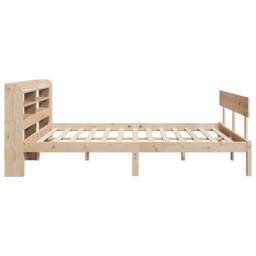 Berkfield Home Bed Frame without Mattress 150x200 cm King Size Solid Wood Pine in Natural - thumbnail 5