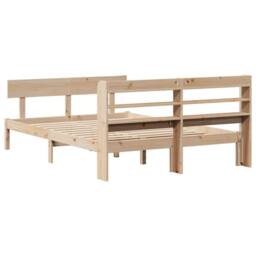 Berkfield Home Bed Frame without Mattress 150x200 cm King Size Solid Wood Pine in Natural - thumbnail 6