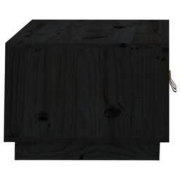 Berkfield Home Coffee Table Black 80x50x35 cm Solid Wood Pine - Size: 80 x 50 x 35 cm - thumbnail 8