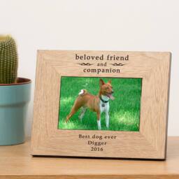 Uniqueful Personalised Beloved Friend & Companion Wood Picture Frame 7x5 in Beige - Size: 1 Pack - thumbnail 1