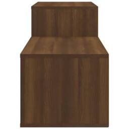 Berkfield Home Shoe Cabinet Brown Oak 150x35x45 cm Engineered Wood - Size: 150 x 35 x 45 cm - thumbnail 6