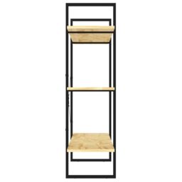 Berkfield Home 3-Tier Book Cabinet 100x30x105 cm Solid Pine Wood in Brown - Size: 100 x 30 x 105 cm - thumbnail 6