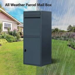 Dprodo Parcel & Letter Drop Box with Secure Storage, Waterproof for Outside in Black - thumbnail 4