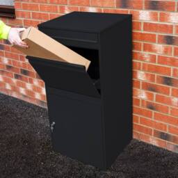 Dprodo Parcel & Letter Drop Box with Secure Storage, Waterproof for Outside in Black - thumbnail 2