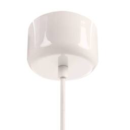 Wyld and Coco Pendant Lamp - Beige Fabric Drum Shade Iron Frame Mid-Century - thumbnail 7