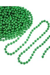 Neel Blue 9M Metallic Christmas Bead Chain - 7.5mm Shiny Pearl Garland in Green - thumbnail 4