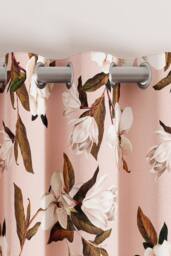 Ted Baker 'Opal Floral' Cotton Lined Curtains in Pink - Size: 228 cm width x 183 cm drop - thumbnail 2