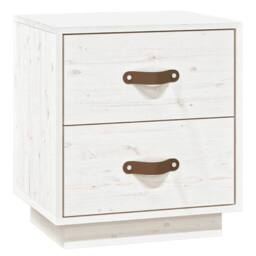 Berkfield Home Beautiful Bedside Cabinets 2 pcs White 40x34x45 cm Solid Wood Pine - Size: 40 x 34 x 45 cm - thumbnail 6