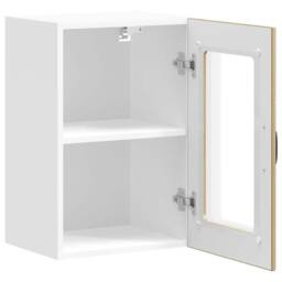 Berkfield Home Kitchen Wall Cabinet with Glass Door Lucca Sonoma Oak in Brown - thumbnail 7
