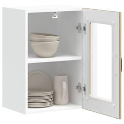 Berkfield Home Kitchen Wall Cabinet with Glass Door Lucca Sonoma Oak in Brown - thumbnail 5