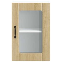 Berkfield Home Kitchen Wall Cabinet with Glass Door Lucca Sonoma Oak in Brown - thumbnail 6
